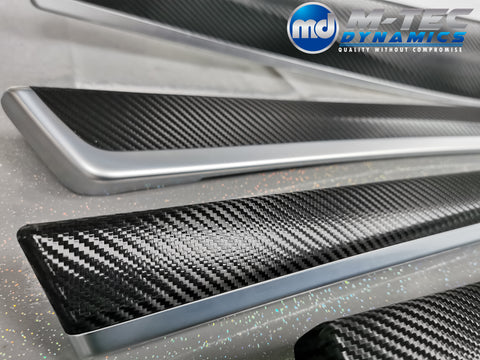 WRAPPING SERVICE - BMW F10 F11 INTERIOR TRIM SET - DEEP TEXTURED GLOSSY BLACK CARBON (MTD-TEX)