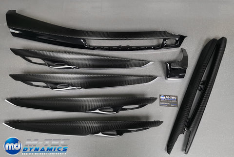 BMW X5 F15 INTERIOR TRIM SET - DEEP TEXTURED GLOSSY BLACK CARBON (MTD-TEX)