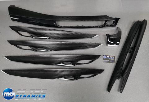 BMW X5 F15 INTERIOR TRIM SET - DEEP TEXTURED GLOSSY BLACK CARBON (MTD-TEX)