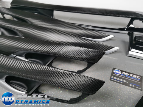 BMW X5 F15 INTERIOR TRIM SET - DEEP TEXTURED GLOSSY BLACK CARBON (MTD-TEX)