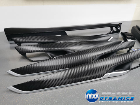 BMW X5 F15 INTERIOR TRIM SET - DEEP TEXTURED GLOSSY BLACK CARBON (MTD-TEX)