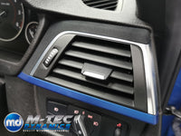 WRAPPING SERVICE - BMW F3X INTERIOR TRIM SET - 3D CARBON / ALCANTARA / BLUE ACCENT - (F30 F31 F32 F33 F36)