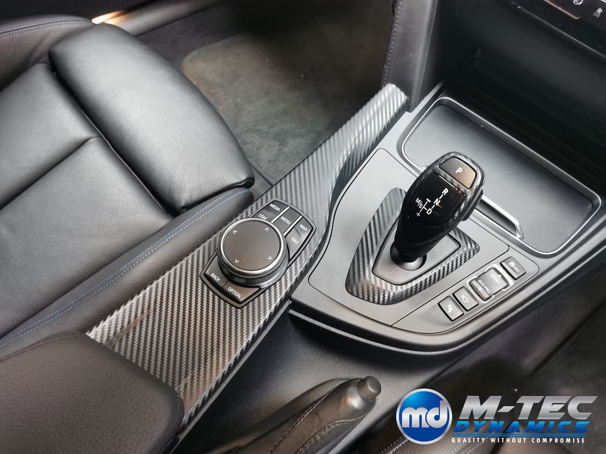 WRAPPING SERVICE - BMW F3X INTERIOR TRIM SET - 3D CARBON / SILVER ACCENT (F30 F31 F32 F33 F36)