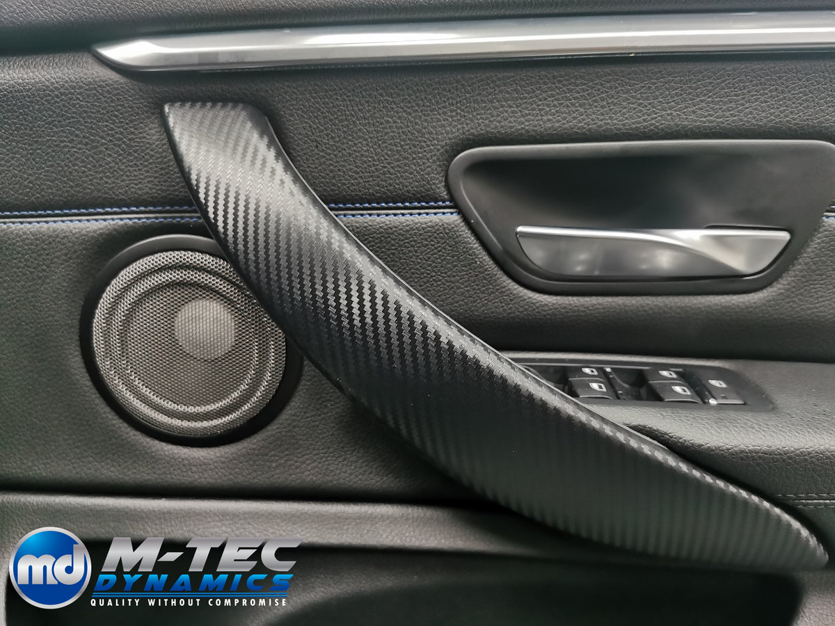 WRAPPING SERVICE - BMW F3X INTERIOR TRIM SET - 3D CARBON / SILVER ACCENT (F30 F31 F32 F33 F36)