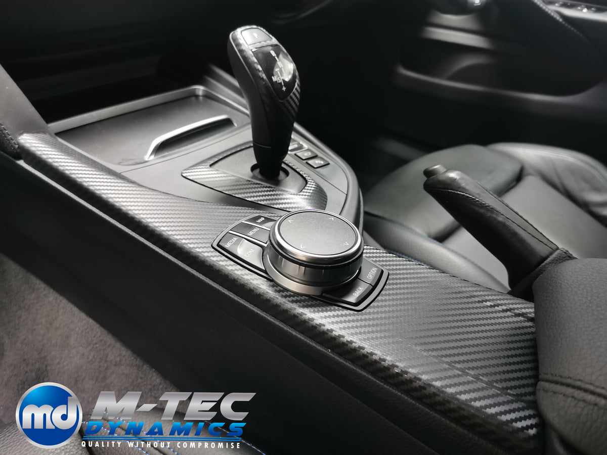 WRAPPING SERVICE - BMW F3X INTERIOR TRIM SET - 3D CARBON / SILVER ACCENT (F30 F31 F32 F33 F36)