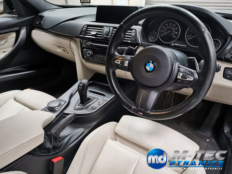 WRAPPING SERVICE - BMW F3X F8X CUSTOM INTERIOR TRIM SET & DOOR ACCENT COVERS - 3D CARBON