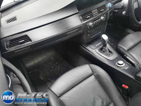 WRAPPING SERVICE - BMW E90 E91 E92 E93 INTERIOR TRIM SET - BLACK BRUSHED STEEL