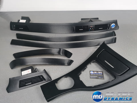 BMW E90 / E91 BLACK BRUSHED ALUMINIUM INTERIOR TRIM SET