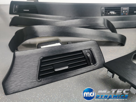 BMW E90 / E91 BLACK BRUSHED ALUMINIUM INTERIOR TRIM SET