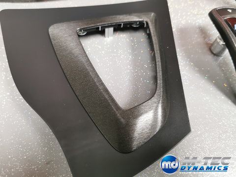 WRAPPING SERVICE - BMW F3X INTERIOR TRIM SET - BLACK BRUSHED ALUMINIUM STEEL - F30 F31 F32 F33 F36