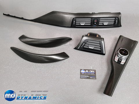 BMW F32 COUPE LCI INTERIOR TRIM SET - BLACK BRUSHED ALUMINIUM STEEL VINYL