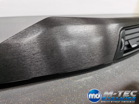 WRAPPING SERVICE - BMW F3X INTERIOR TRIM SET - BLACK BRUSHED ALUMINIUM STEEL - F30 F31 F32 F33 F36