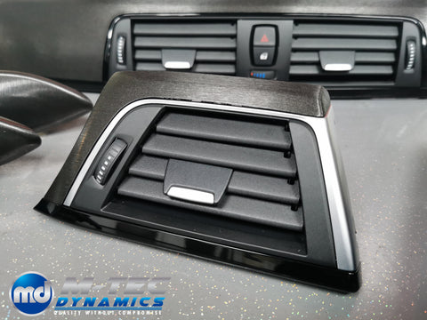 BMW F30 F31 F36 LCI INTERIOR TRIM SET - BLACK BRUSHED ALUMINIUM STEEL VINYL