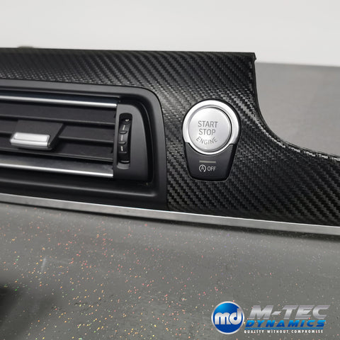 BMW F10 F11 AUTO INTERIOR TRIM SET - DEEP TEXTURED GLOSSY BLACK CARBON (MTD-TEX)