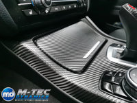 BMW F10 F11 AUTO INTERIOR TRIM SET - TEXTURED GLOSSY BLACK CARBON / RED ACCENT (MTD-TEX)