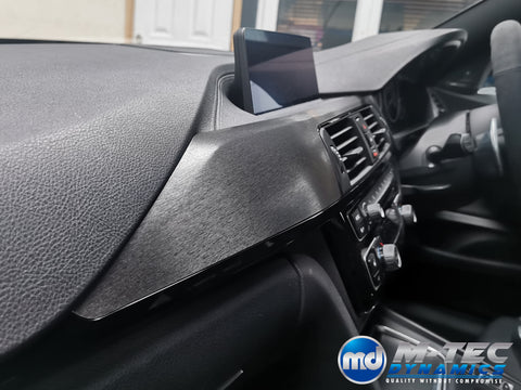 WRAPPING SERVICE - BMW F3X INTERIOR TRIM SET - BLACK BRUSHED ALUMINIUM STEEL - F30 F31 F32 F33 F36