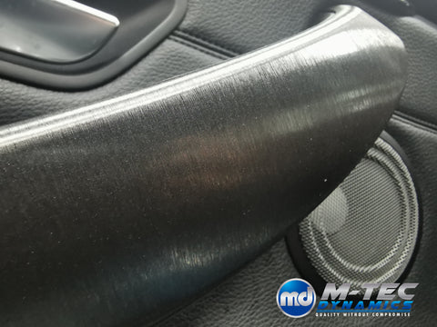 WRAPPING SERVICE - BMW F3X INTERIOR TRIM SET - BLACK BRUSHED ALUMINIUM STEEL - F30 F31 F32 F33 F36