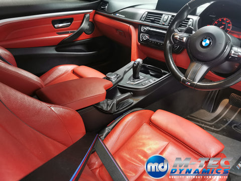 BMW F30 F31 F32 INTERIOR TRIM SET & SEAT BELT PACKAGE (COMPETITION) - DEEP TEXTURED GLOSSY CARBON (MTD-TEX)