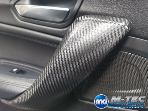 WRAPPING SERVICE - BMW F2X INTERIOR TRIM SET - DEEP TEXTURED GLOSSY CARBON / GLOSS BLACK ACCENT (MTD-TEX) - F20 F21 F22 F23