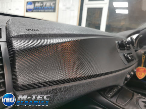 BMW Z4 E85 E86 INTERIOR WRAPPING SERVICE - DEEP TEXTURED GLOSSY BLACK CARBON