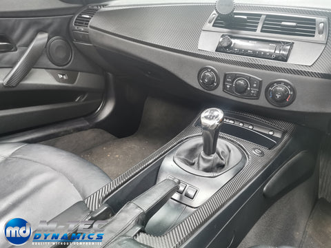 BMW Z4 E85 E86 INTERIOR WRAPPING SERVICE - DEEP TEXTURED GLOSSY BLACK CARBON