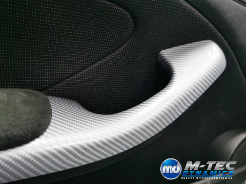 WRAPPING SERVICE - BMW E46 COUPE / CONVERTIBLE INTERIOR TRIM SET - SILVER CARBON