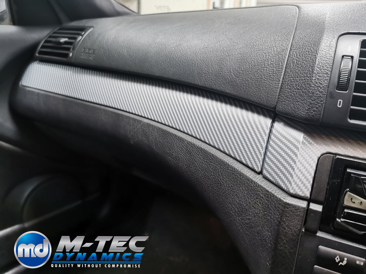 REMOVAL, WRAP & REFIT SERVICE - BMW E46 COUPE / CONVERTIBLE INTERIOR TRIM SET - SILVER CARBON