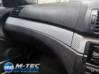 REMOVAL, WRAP & REFIT SERVICE - BMW E46 COUPE / CONVERTIBLE INTERIOR TRIM SET - SILVER CARBON