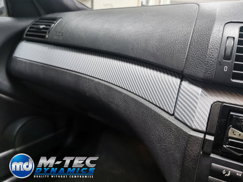 WRAPPING SERVICE - BMW E46 COUPE / CONVERTIBLE INTERIOR TRIM SET - SILVER CARBON