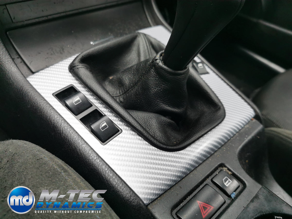 REMOVAL, WRAP & REFIT SERVICE - BMW E46 COUPE / CONVERTIBLE INTERIOR TRIM SET - SILVER CARBON