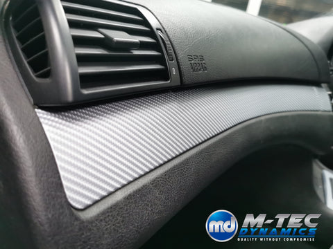 WRAPPING SERVICE - BMW E46 COUPE / CONVERTIBLE INTERIOR TRIM SET - SILVER CARBON