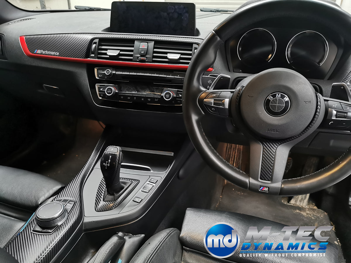 WRAPPING SERVICE - BMW F20 F21 F22 F23 LCI-2 CUSTOM INTERIOR TRIM SET - 4D CARBON / CUSTOM ACCENT TRIM