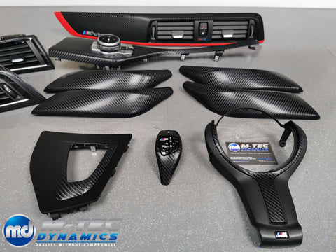 BMW F20 F21 F22 F23 LCI-2 CUSTOM INTERIOR TRIM SET - 4D CARBON / CUSTOM ACCENT TRIM - WRAPPING SERVICE