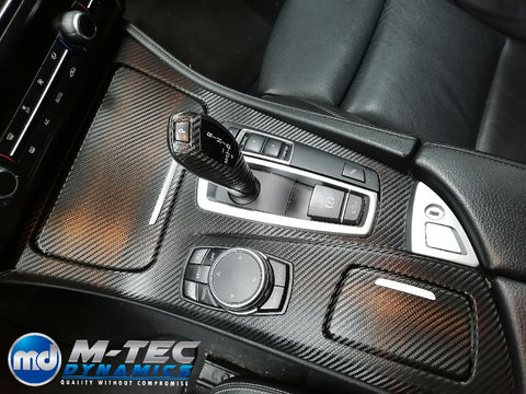 WRAPPING SERVICE - BMW F10 F11 INTERIOR TRIM SET - DEEP TEXTURED GLOSSY BLACK CARBON (MTD-TEX)