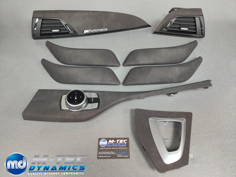 BMW F2X INTERIOR TRIM SET - ALCANTARA LOOK VINYL / GLOSS BLACK ACCENT F20 F21 F22