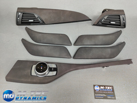 BMW F2X INTERIOR TRIM SET - ALCANTARA LOOK VINYL / GLOSS BLACK ACCENT F20 F21 F22