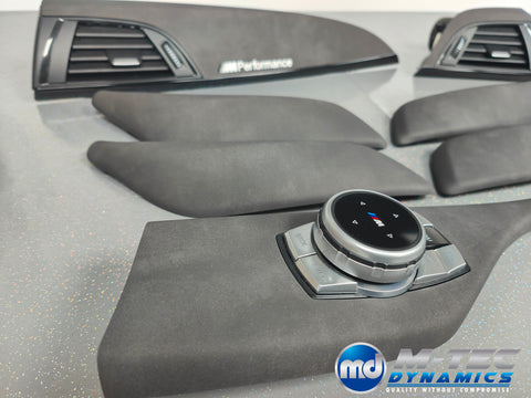 BMW F2X INTERIOR TRIM SET - ALCANTARA LOOK VINYL / GLOSS BLACK ACCENT F20 F21 F22