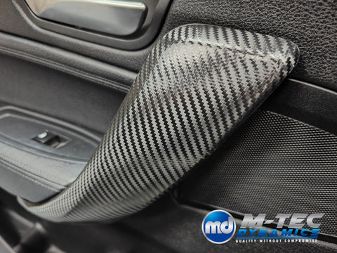 WRAPPING SERVICE - BMW F2X INTERIOR TRIM SET - DEEP TEXTURED GLOSSY CARBON / GLOSS BLACK ACCENT (MTD-TEX) - F20 F21 F22 F23