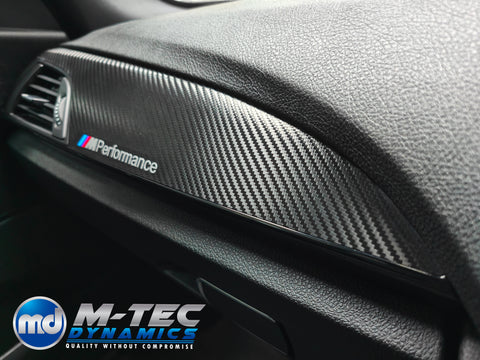 WRAPPING SERVICE - BMW F2X INTERIOR TRIM SET - DEEP TEXTURED GLOSSY CARBON / GLOSS BLACK ACCENT (MTD-TEX) - F20 F21 F22 F23