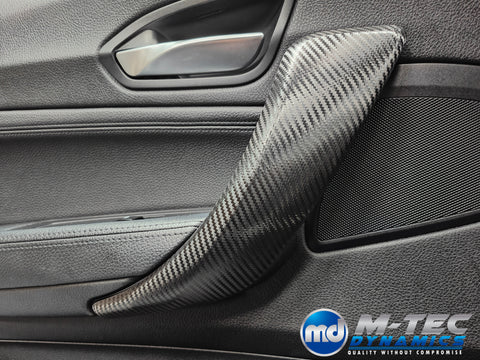 WRAPPING SERVICE - BMW F2X INTERIOR TRIM SET - DEEP TEXTURED GLOSSY CARBON / GLOSS BLACK ACCENT (MTD-TEX) - F20 F21 F22 F23