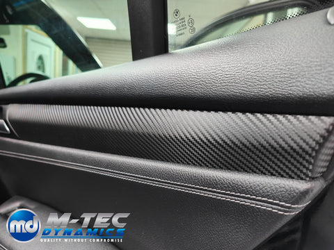 BMW X3 F25 / X4 F26 INTERIOR TRIM SET WRAPPING SERVICE - DEEP TEXTURED CARBON (MTD-TEX)