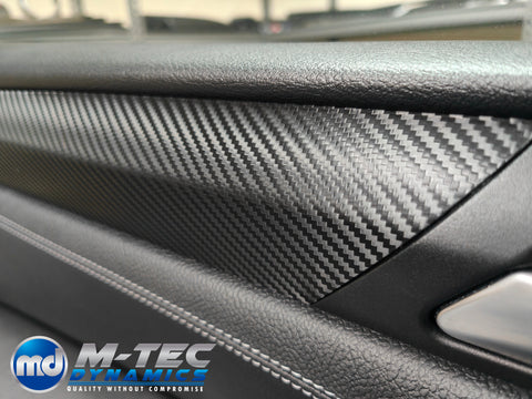 BMW X3 F25 / X4 F26 INTERIOR TRIM SET WRAPPING SERVICE - DEEP TEXTURED CARBON (MTD-TEX)