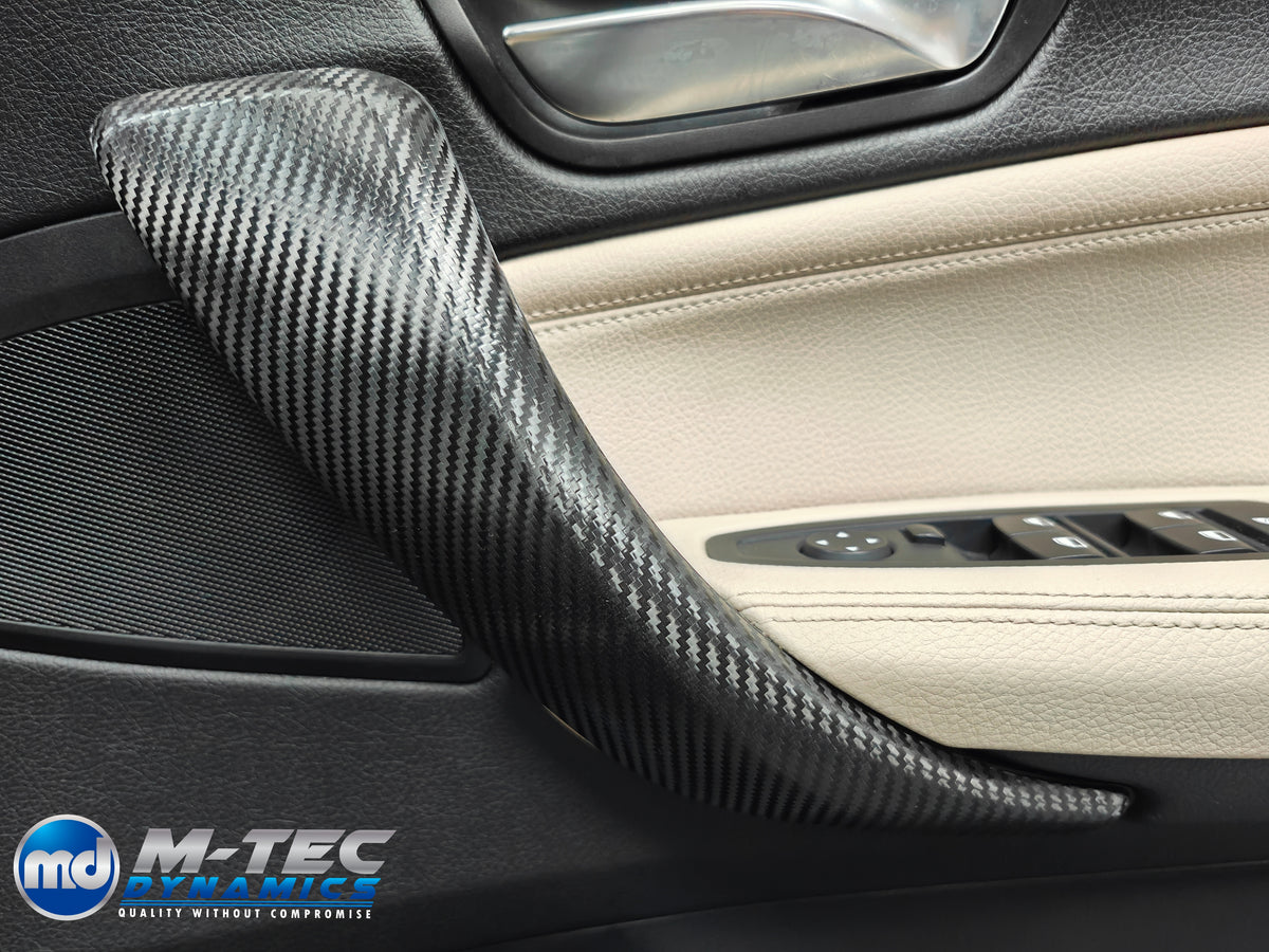 WRAPPING SERVICE - BMW F2X INTERIOR TRIM SET - TEXTURED CARBON / BLUE ACCENT - F20 F21 F22 F23