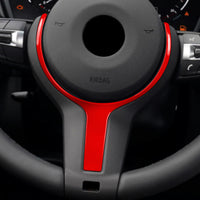 BMW F-SERIES RED M-SPORT STEERING WHEEL TRIM - 1/2/3/4/5 SERIES F1X F2X F3X