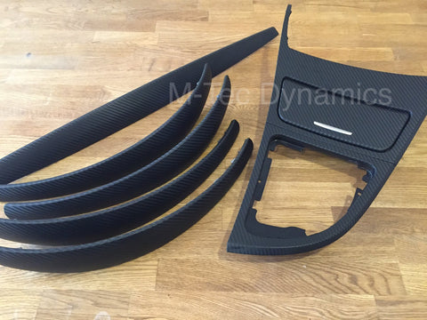 BMW E87 5DR HATCH 3D BLACK CARBON FIBRE TRIM SET