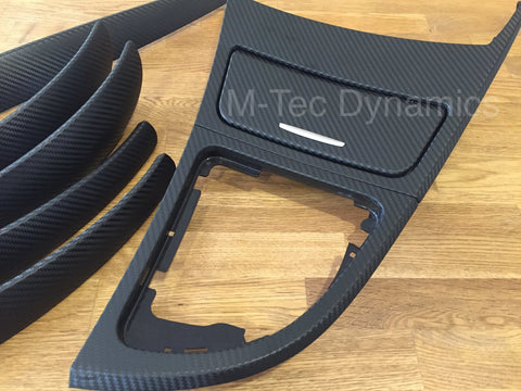 BMW E87 5DR HATCH 3D BLACK CARBON FIBRE TRIM SET