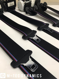 BMW E60 M5 CUSTOM GTS COMPETITION STYLE TRI-COLOUR FRONT SEAT BELT SET