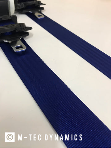 BMW E36 COUPE M3 CUSTOM BLUE FRONT SEAT BELT SET