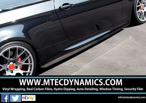 BMW E90 E92 M3 REAL CARBON FIBRE SIDE SKIRT EXTENSIONS